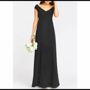 Show me your mumu black floor length gown